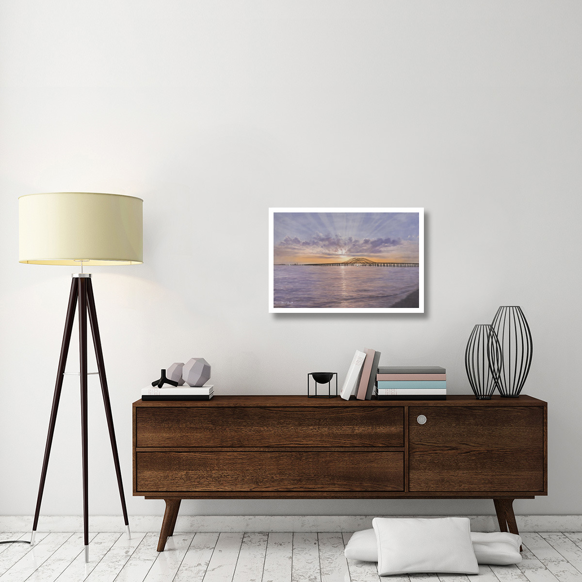 Sun Rays Over Captree -Paper Art-32&quotx22"