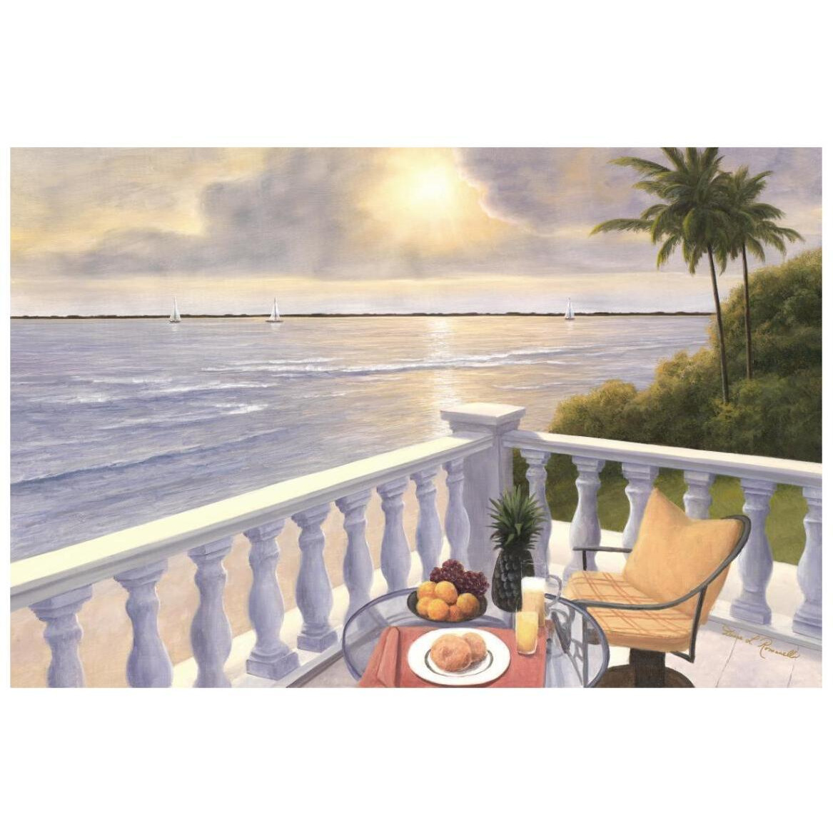 Breakfast on the Veranda -Paper Art-20&quotx14"