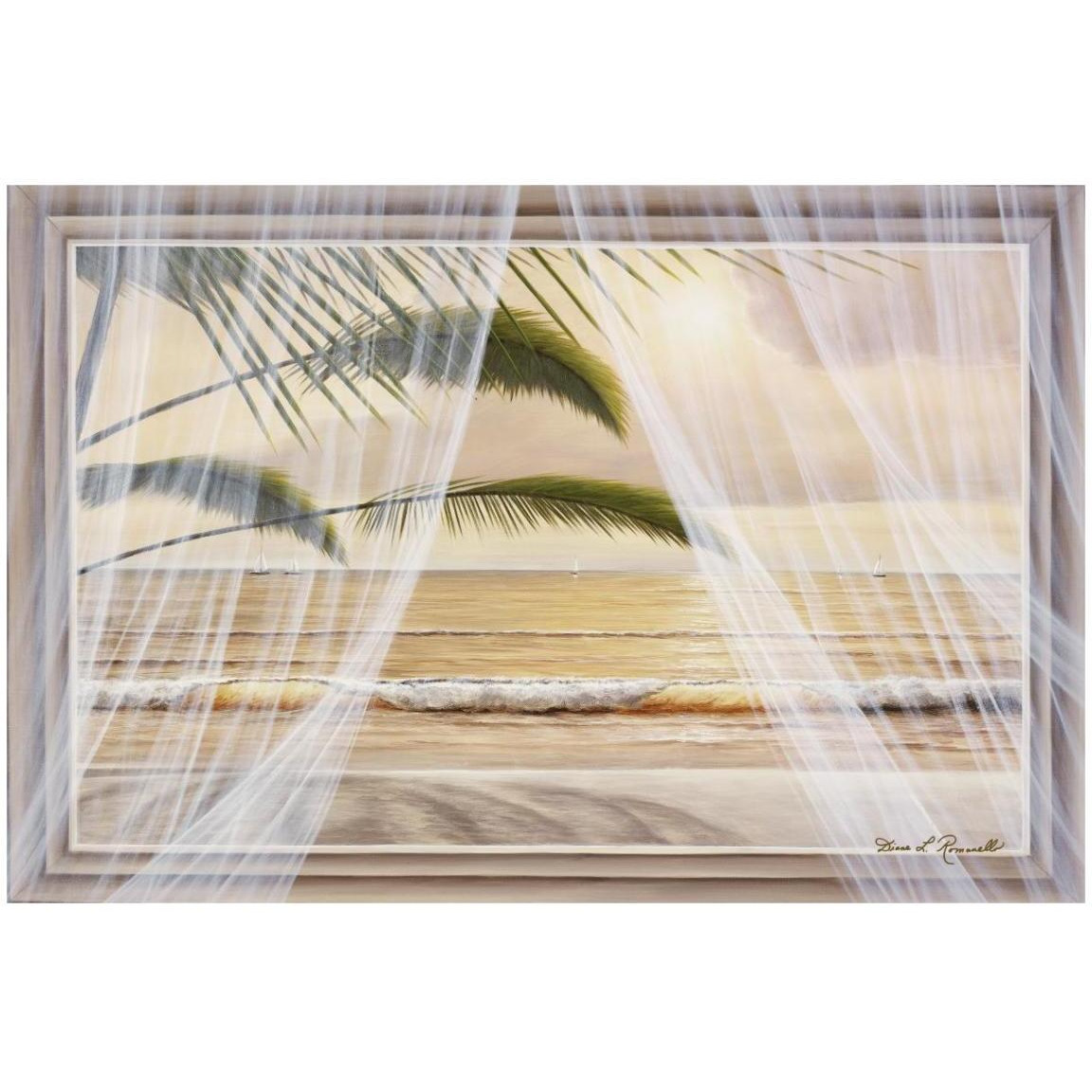 Surf & Palm View -Paper Art-20&quotx14"