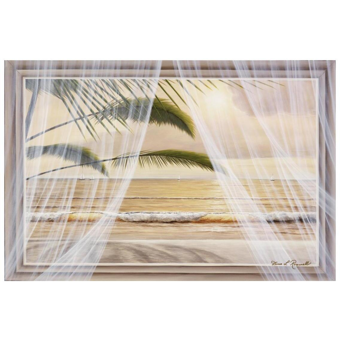 Surf & Palm View -Paper Art-26&quotx18"