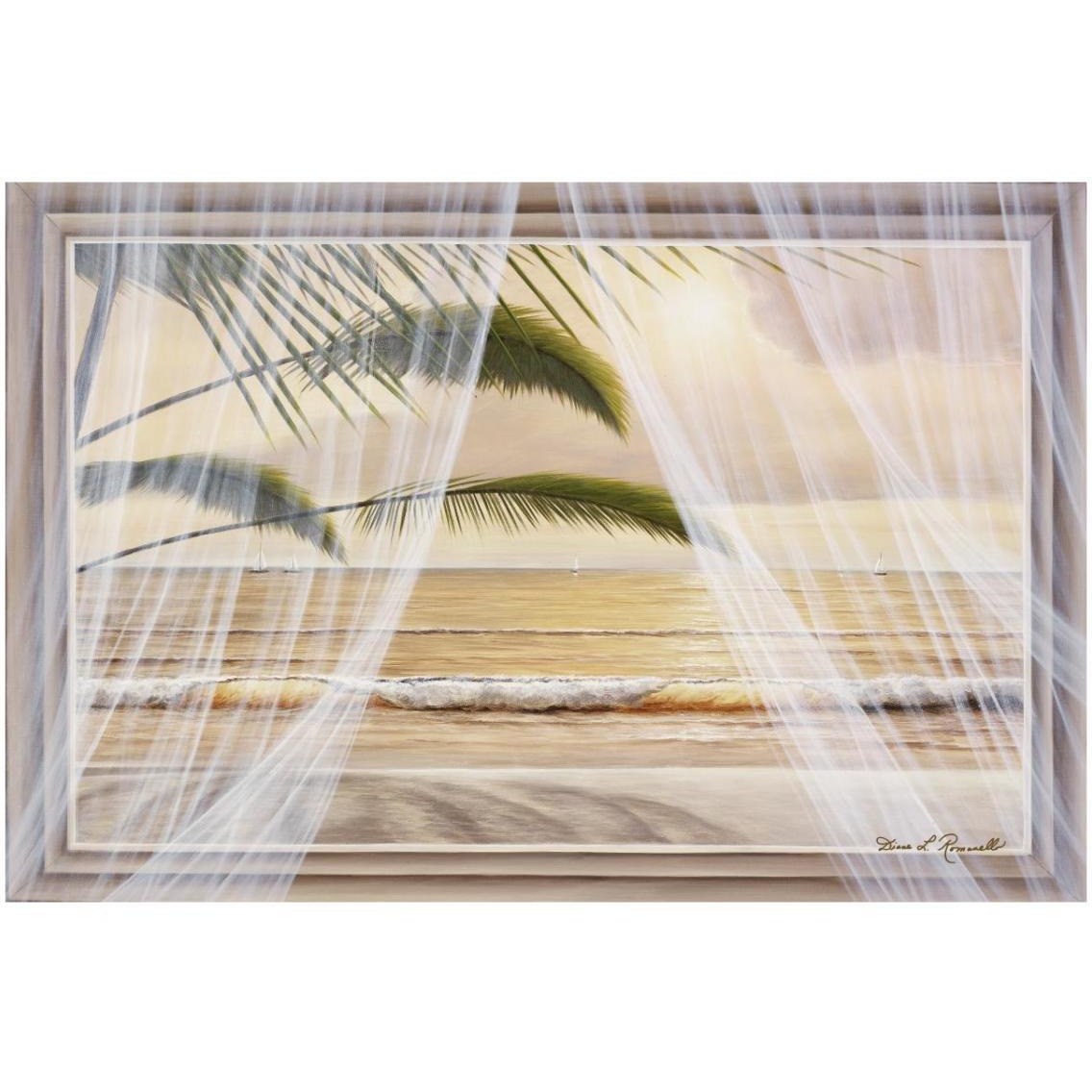 Surf & Palm View -Paper Art-32&quotx22"