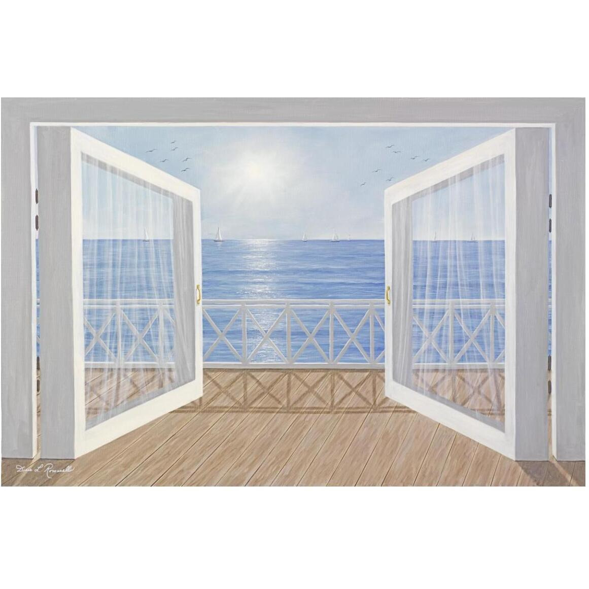 Blue on Blue -Paper Art-50&quotx34"