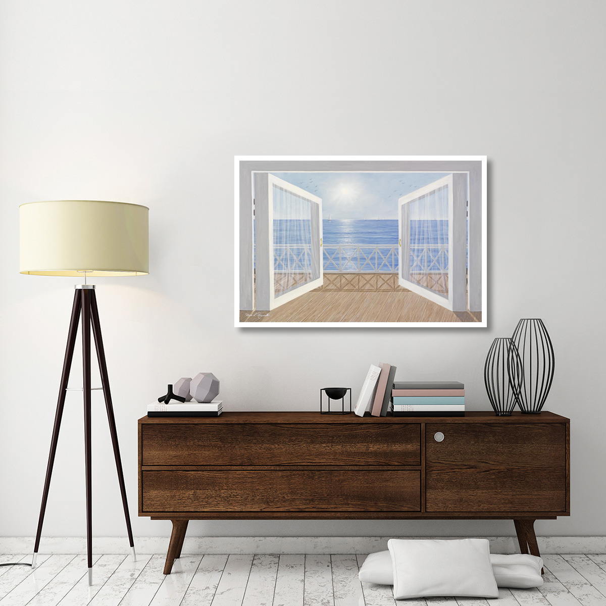 Blue on Blue -Paper Art-50&quotx34"