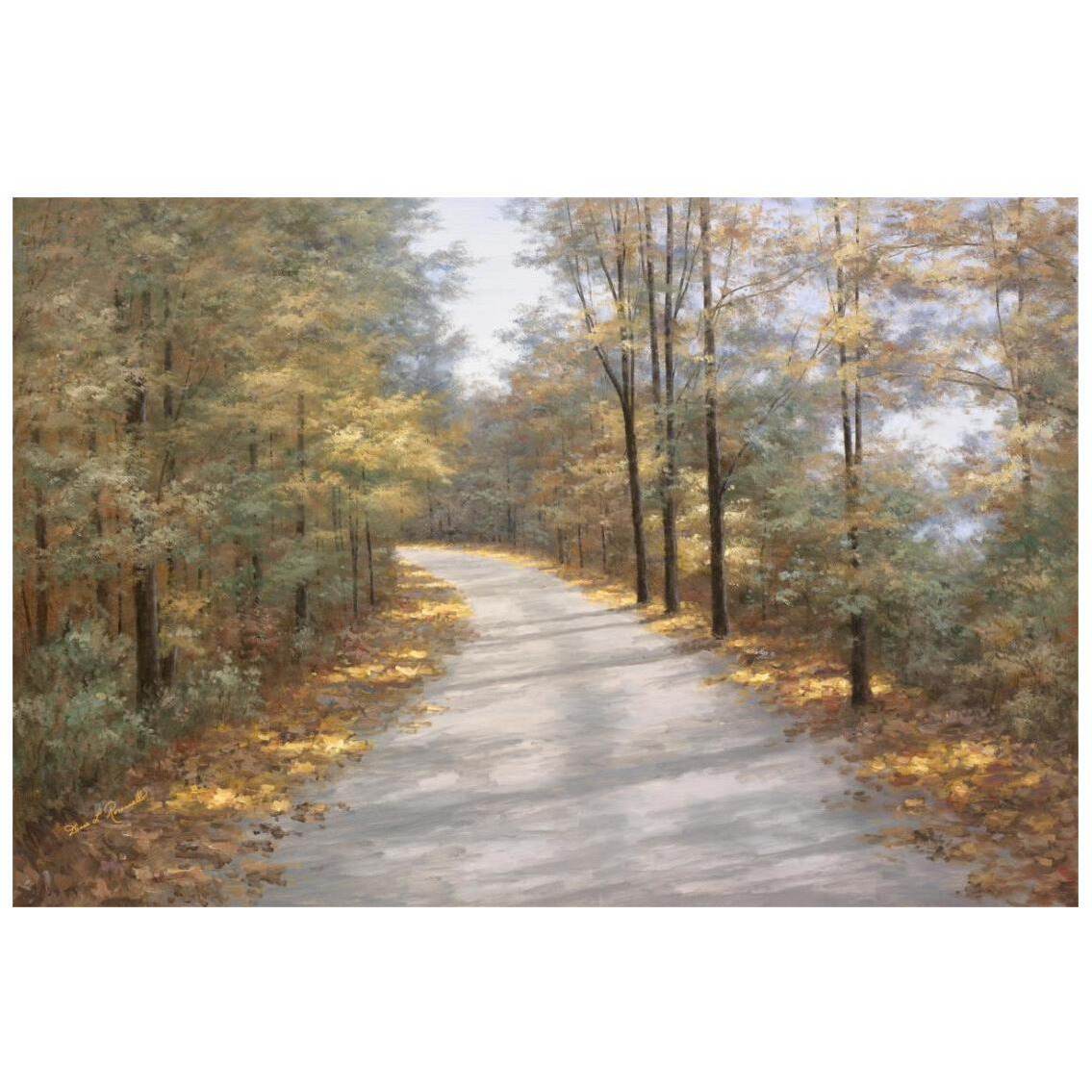 Walking in Fall -Paper Art-26&quotx18"