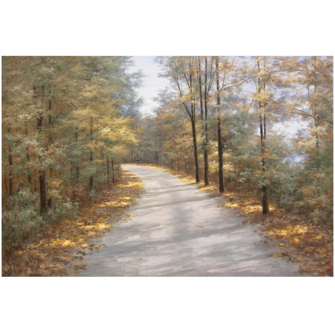 Walking in Fall -Paper Art-32&quotx22"