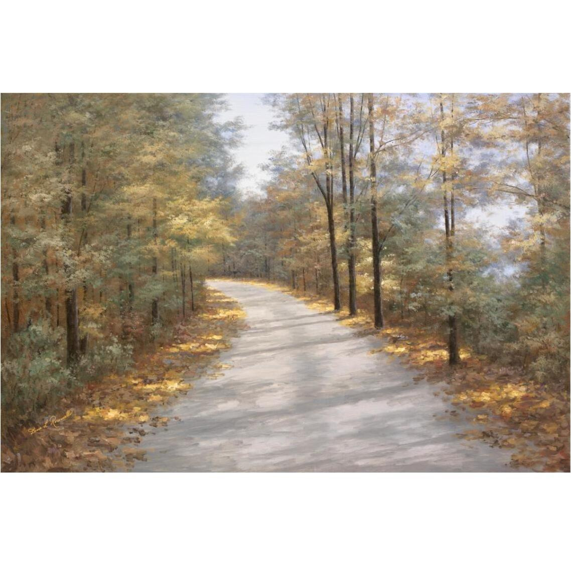 Walking in Fall -Paper Art-38&quotx26"