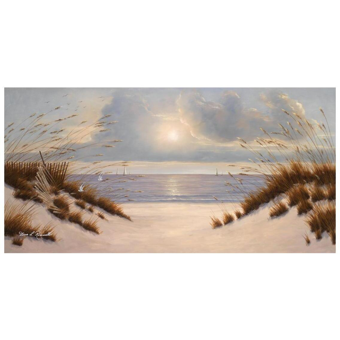 Coastal Dunes -Paper Art-26&quotx14"