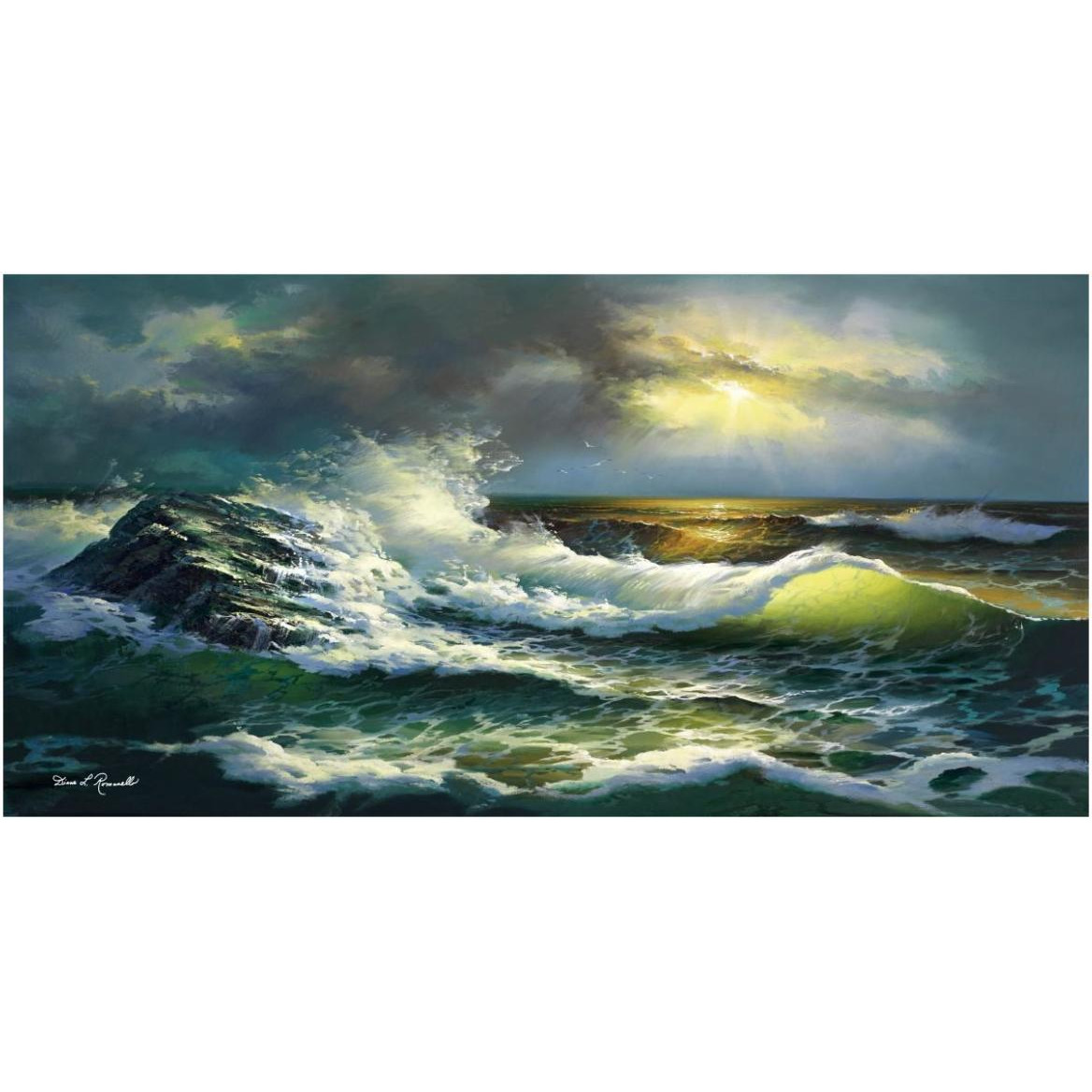 Ocean Waves -Paper Art-62&quotx32"