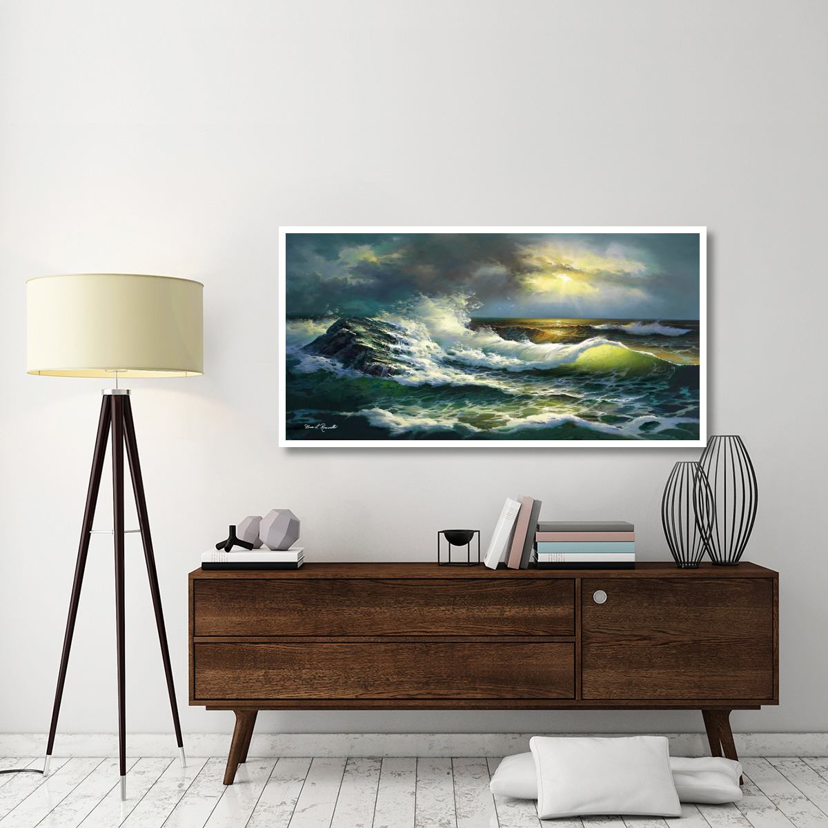 Ocean Waves -Paper Art-62&quotx32"