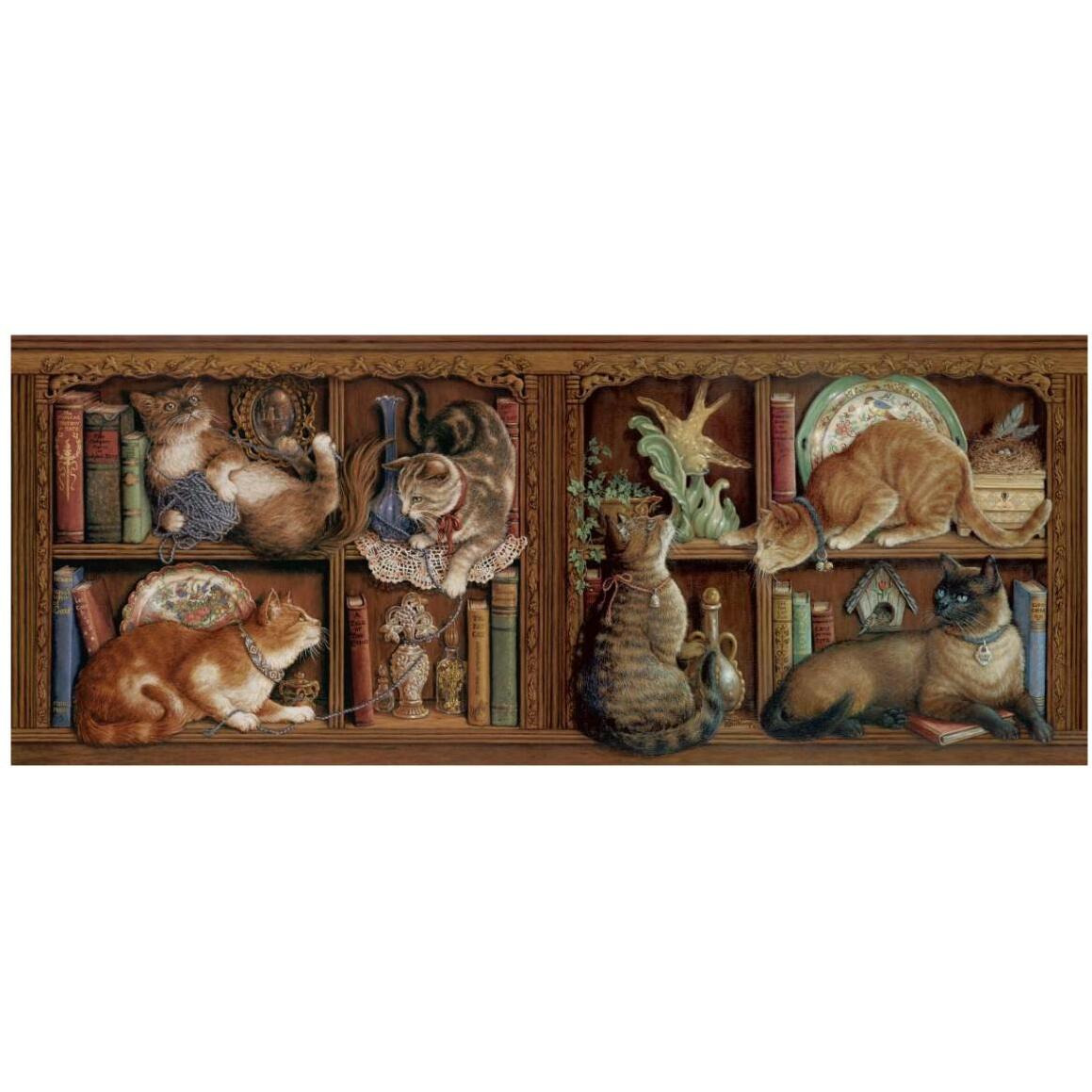 Capricious Cats -Paper Art-42&quotx18"
