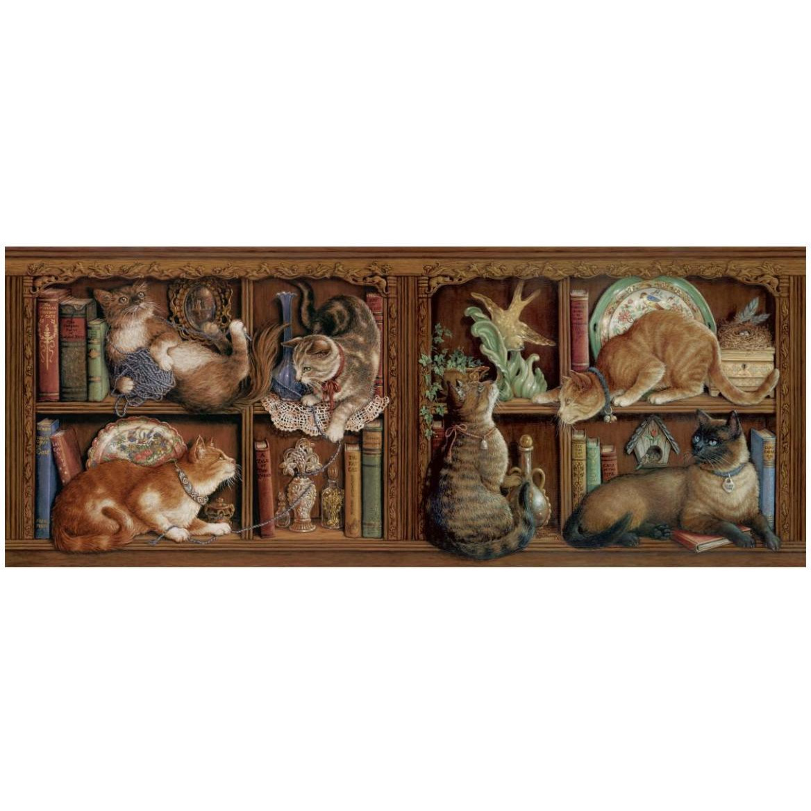 Capricious Cats -Paper Art-52&quotx22"