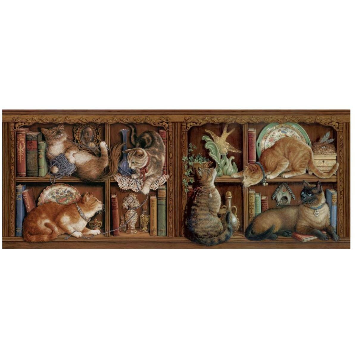 Capricious Cats -Paper Art-77&quotx32"