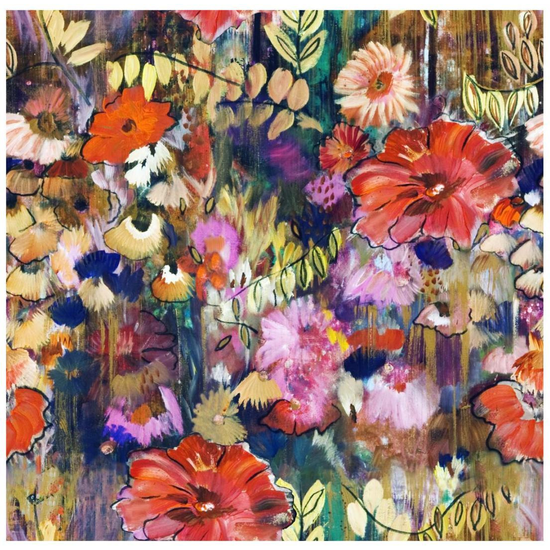 Garden of Golden Threads -Paper Art-20&quotx20"