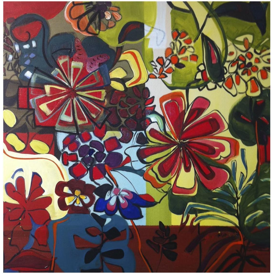 Meet Me in the Garden -Paper Art-32&quotx32"