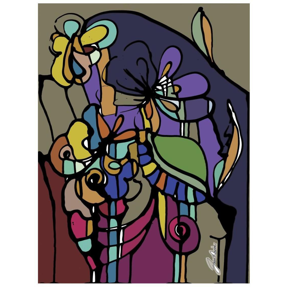 Stained Glass Bouquet -Paper Art-20&quotx26"