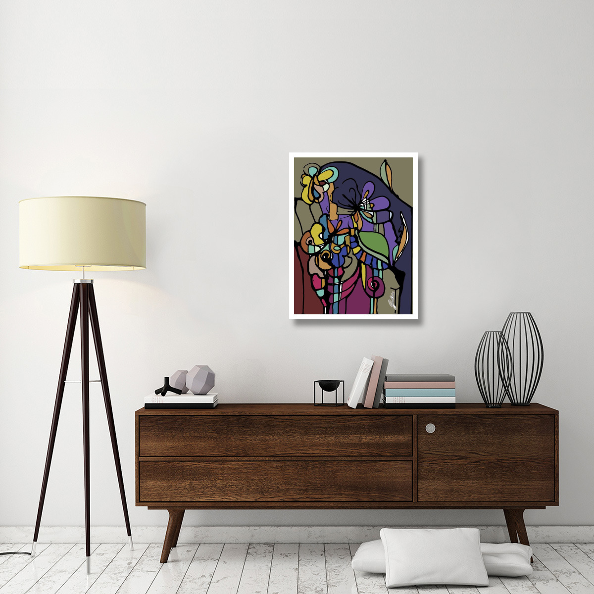 Stained Glass Bouquet -Paper Art-26&quotx34"