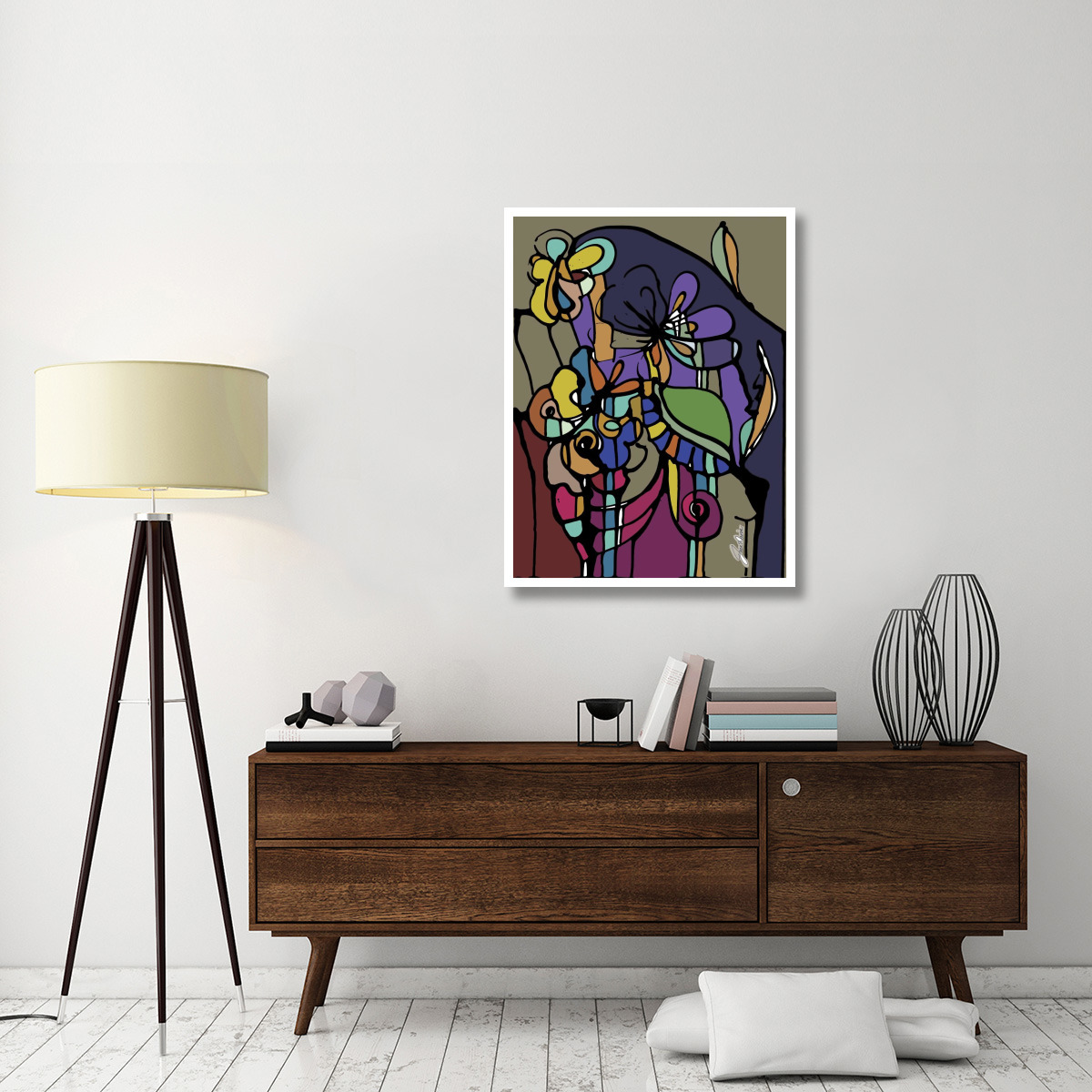 Stained Glass Bouquet -Paper Art-32&quotx42"