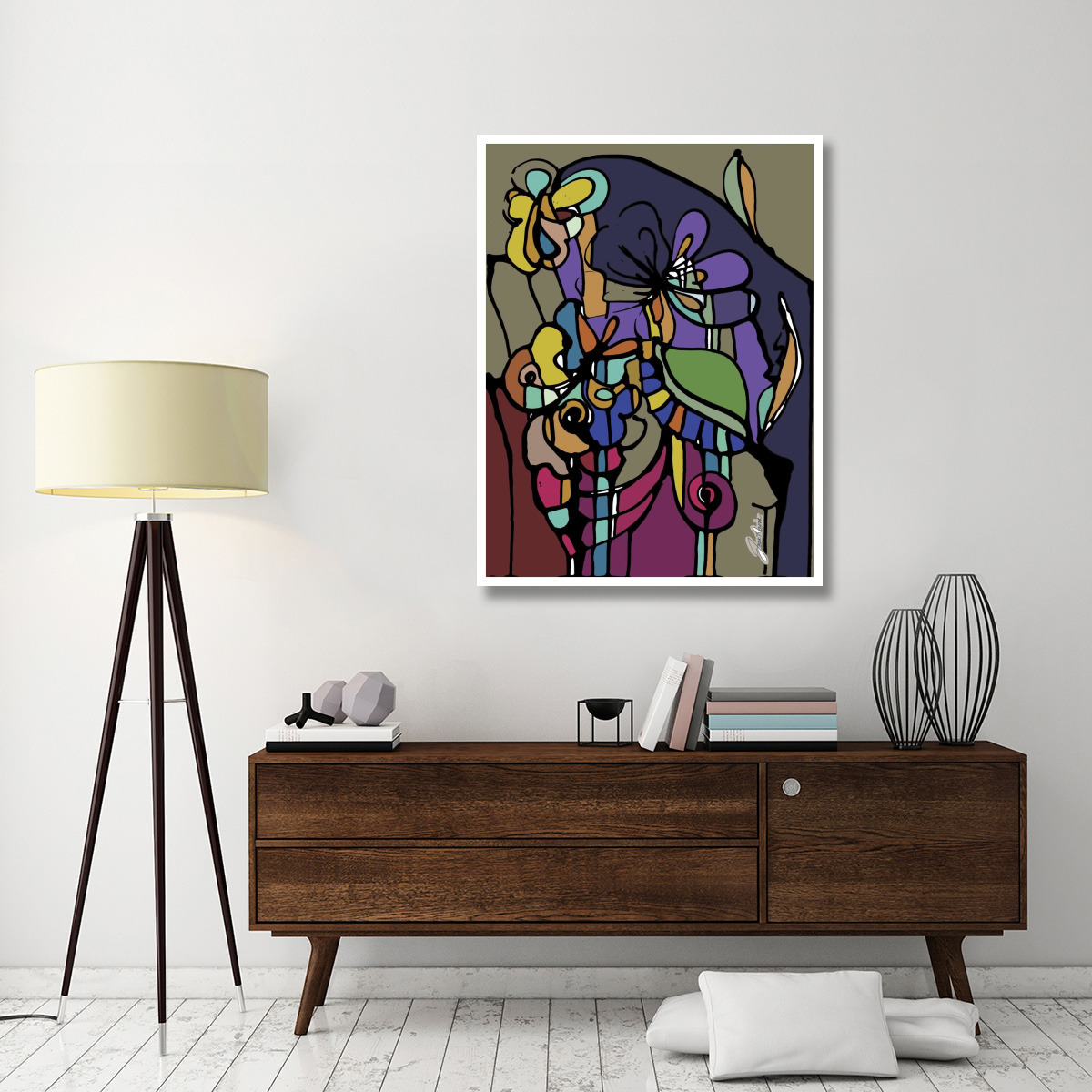 Stained Glass Bouquet -Paper Art-38&quotx50"