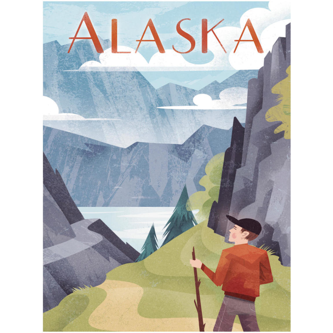 Alaska -Paper Art-32&quotx42"