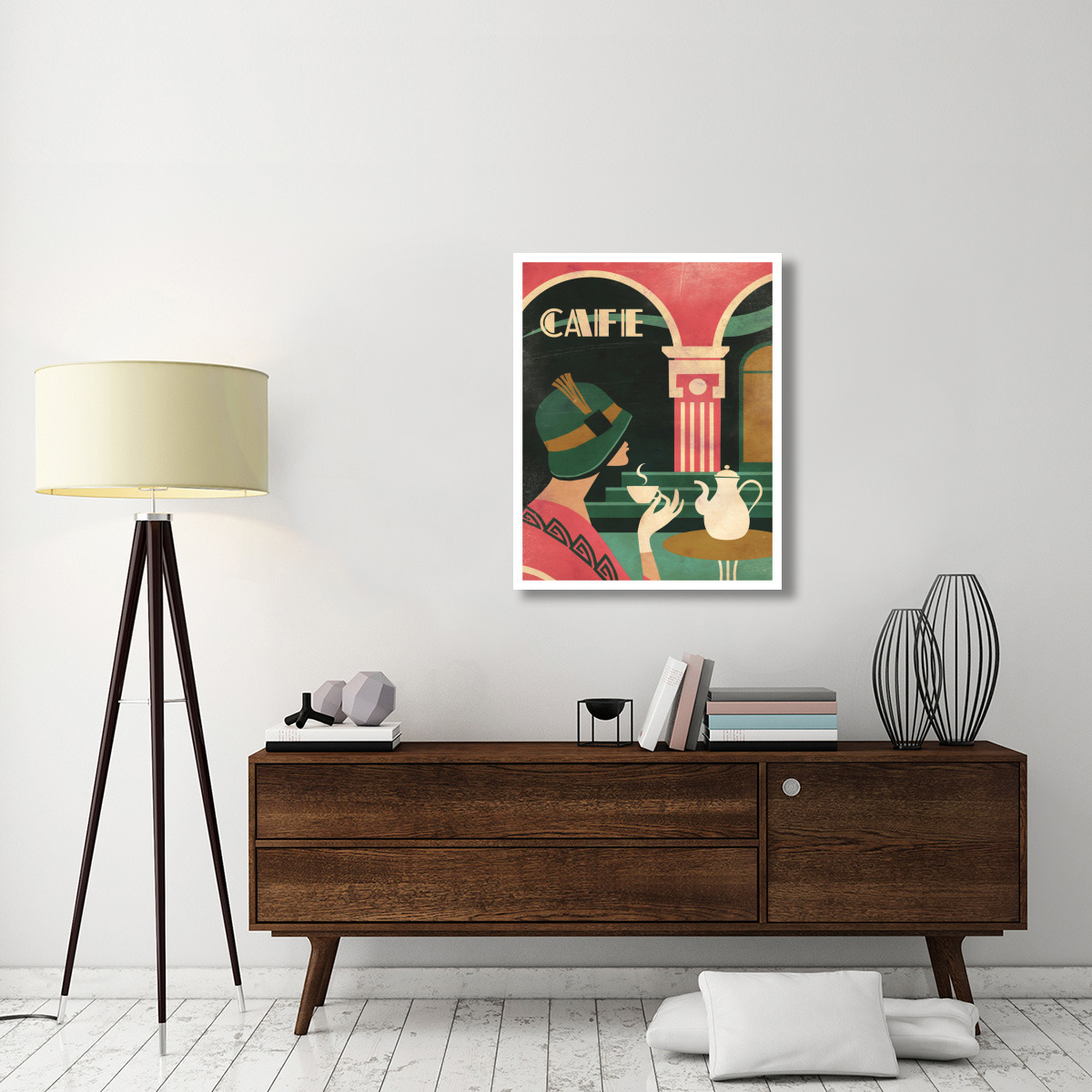 Art Deco Cafe -Paper Art-30&quotx37"