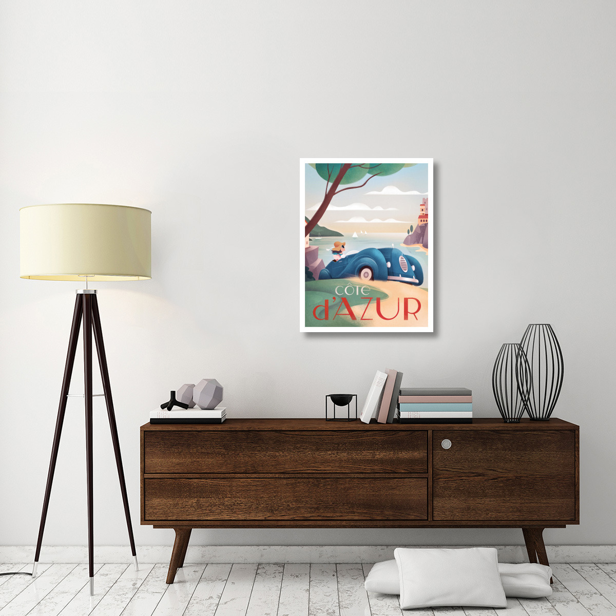 Cote d'Azur -Paper Art-26&quotx34"
