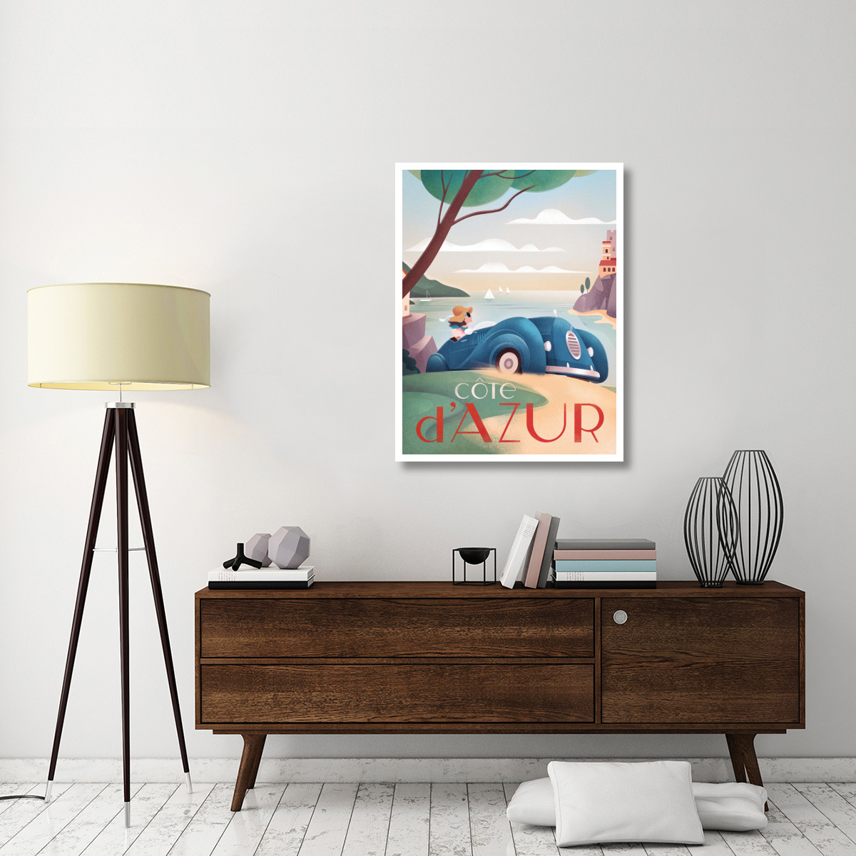 Cote d'Azur -Paper Art-32&quotx42"