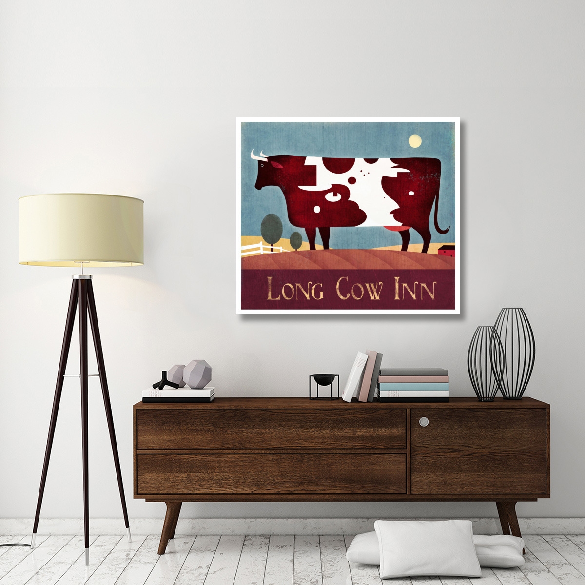 Long Cow Inn -Paper Art-46&quotx40.72"
