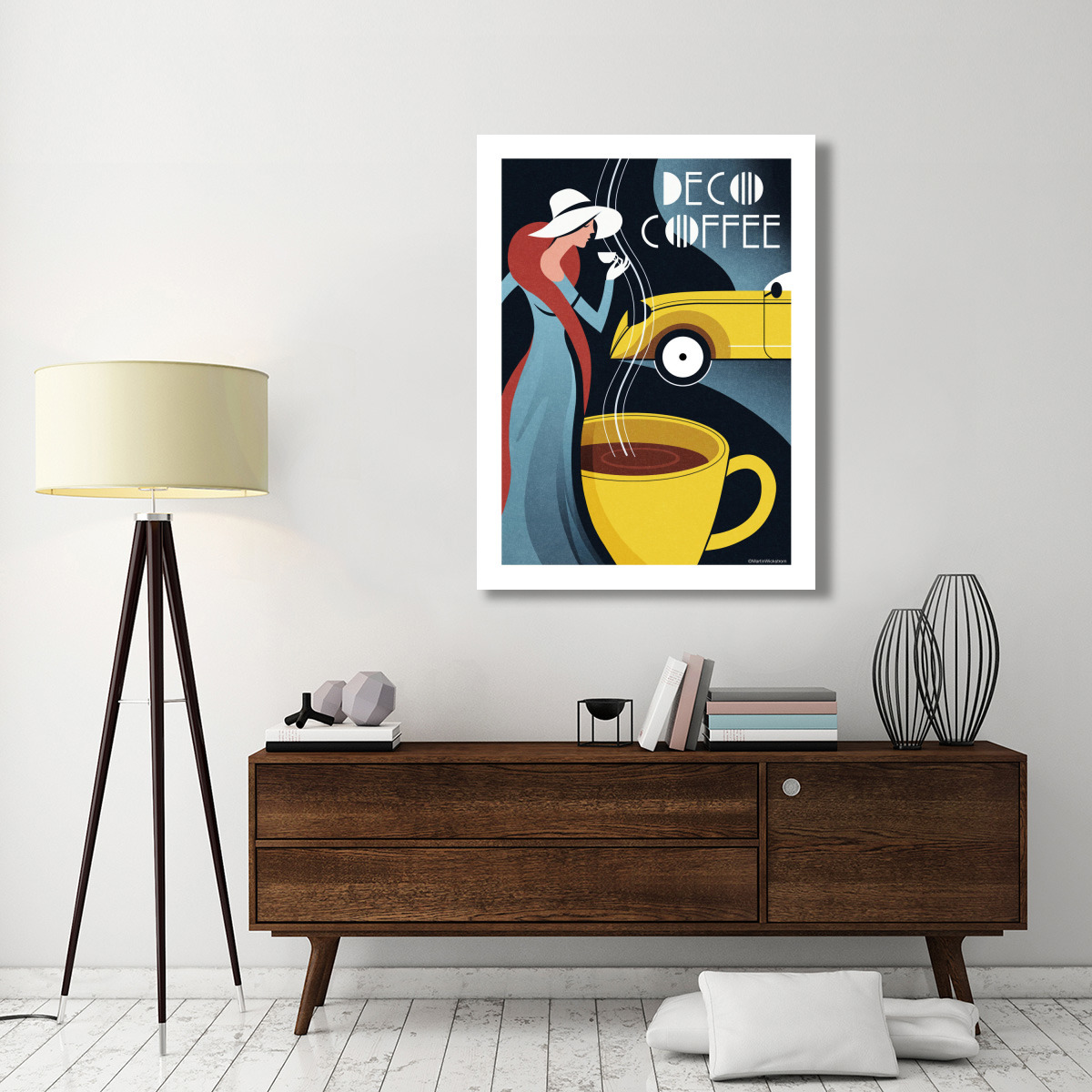 Deco Coffee -Paper Art-38&quotx50"