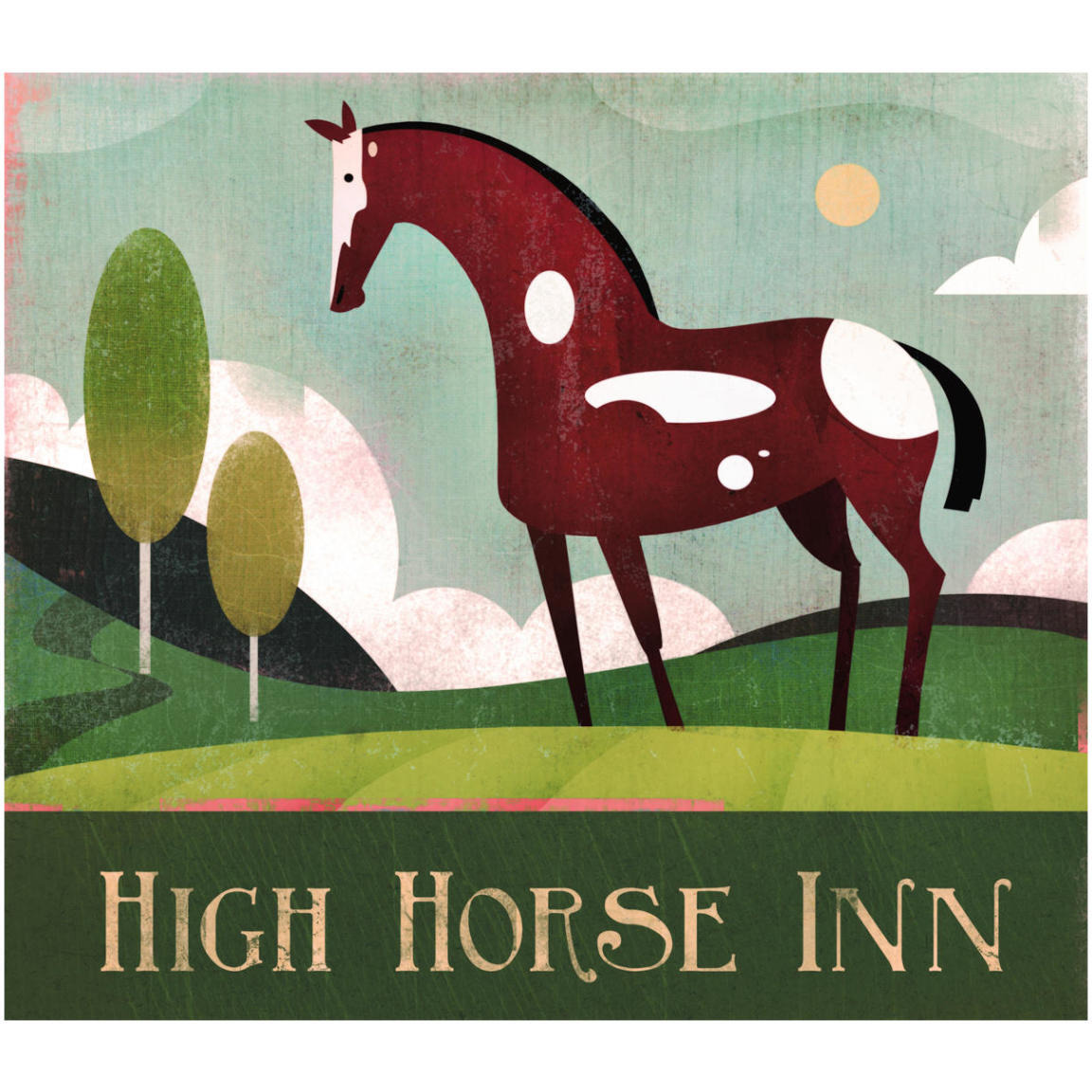 High Horse Inn -Paper Art-42&quotx37.2"