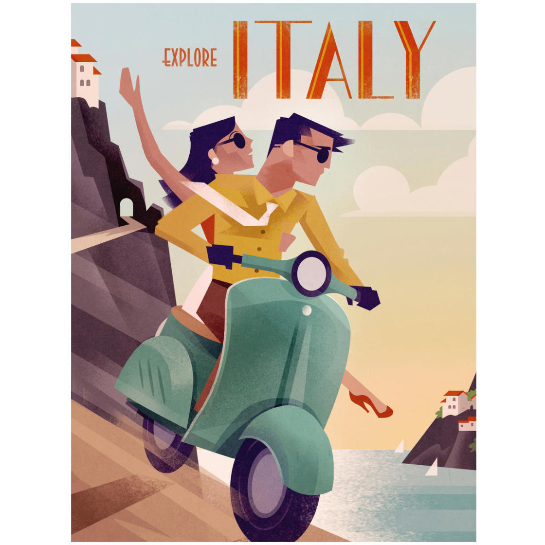 Explore Italy -Paper Art-20&quotx26"