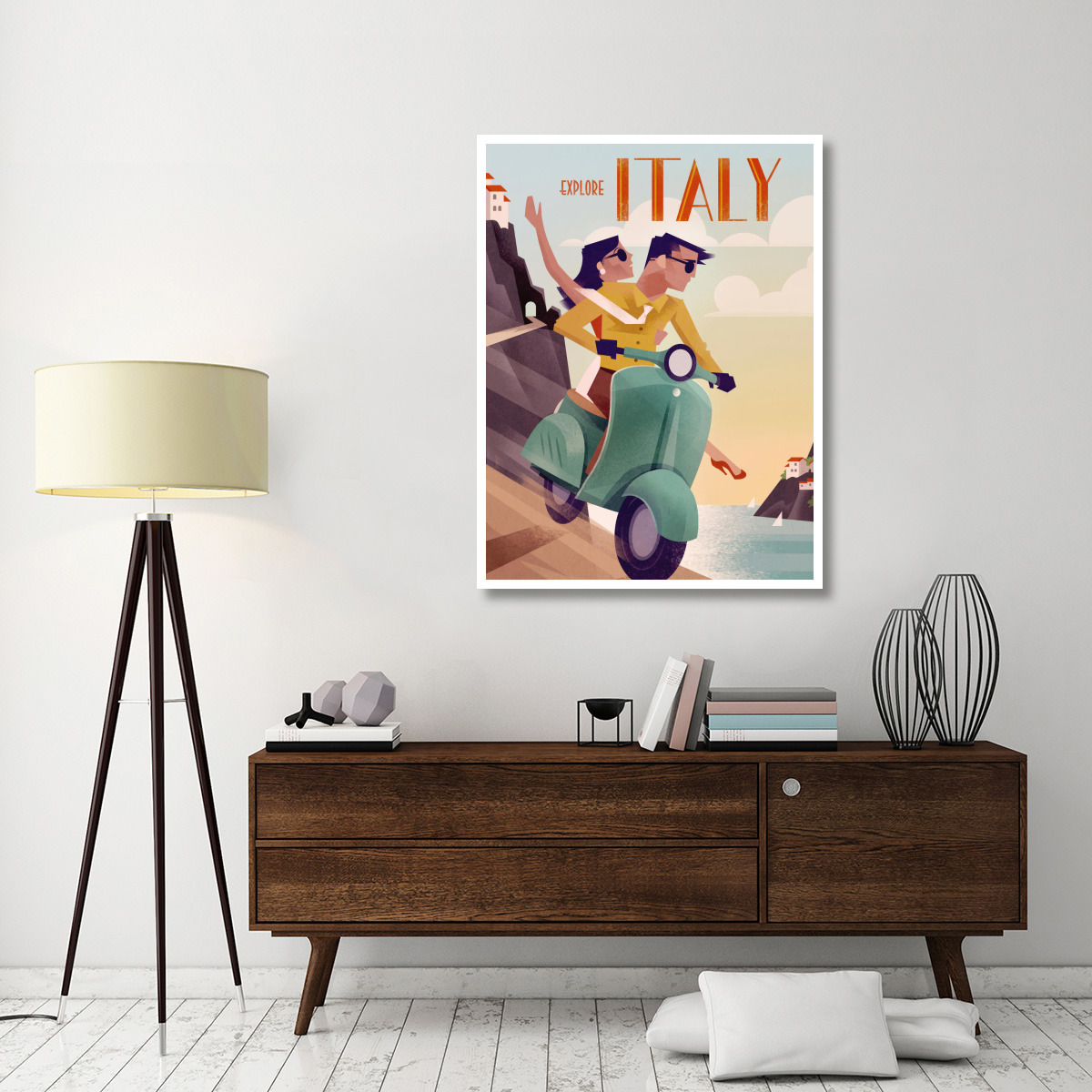 Explore Italy -Paper Art-38&quotx50"