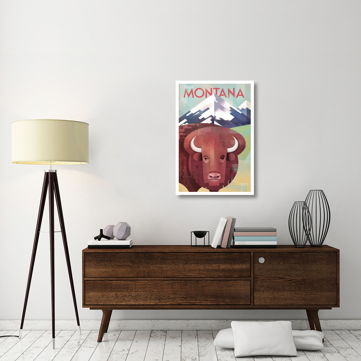 Visit Montana -Paper Art-26&quotx38"