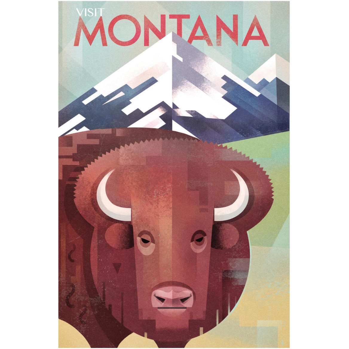 Visit Montana -Paper Art-42&quotx62"
