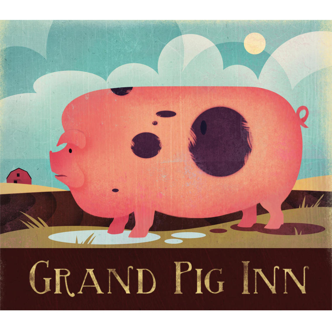 Grand Pig Inn -Paper Art-38&quotx33.68"
