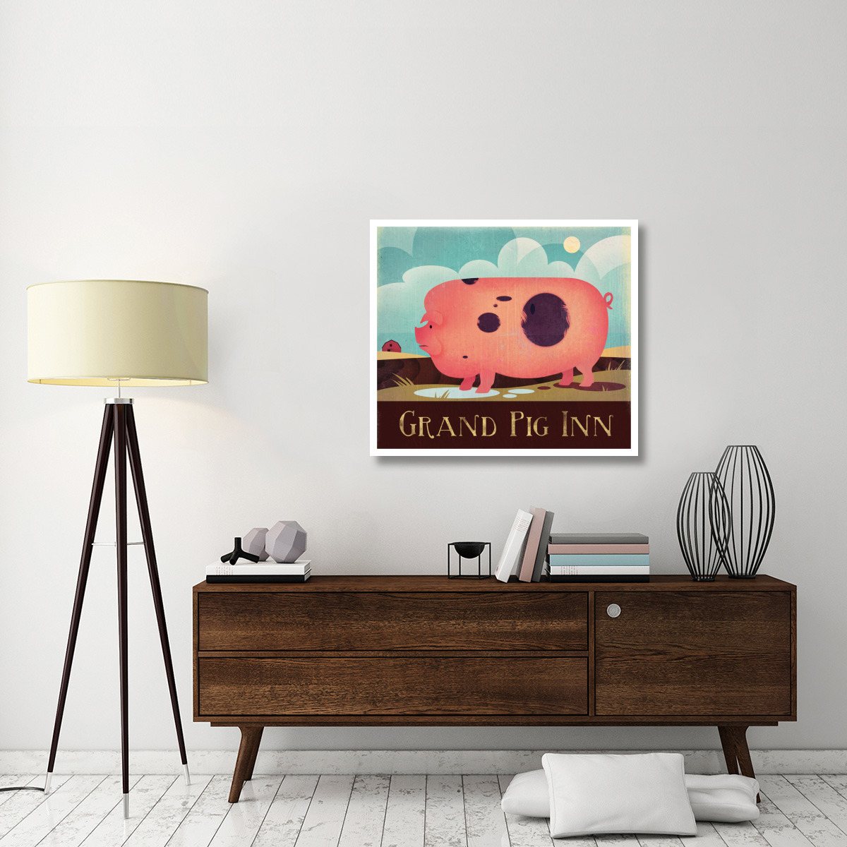 Grand Pig Inn -Paper Art-38&quotx33.68"