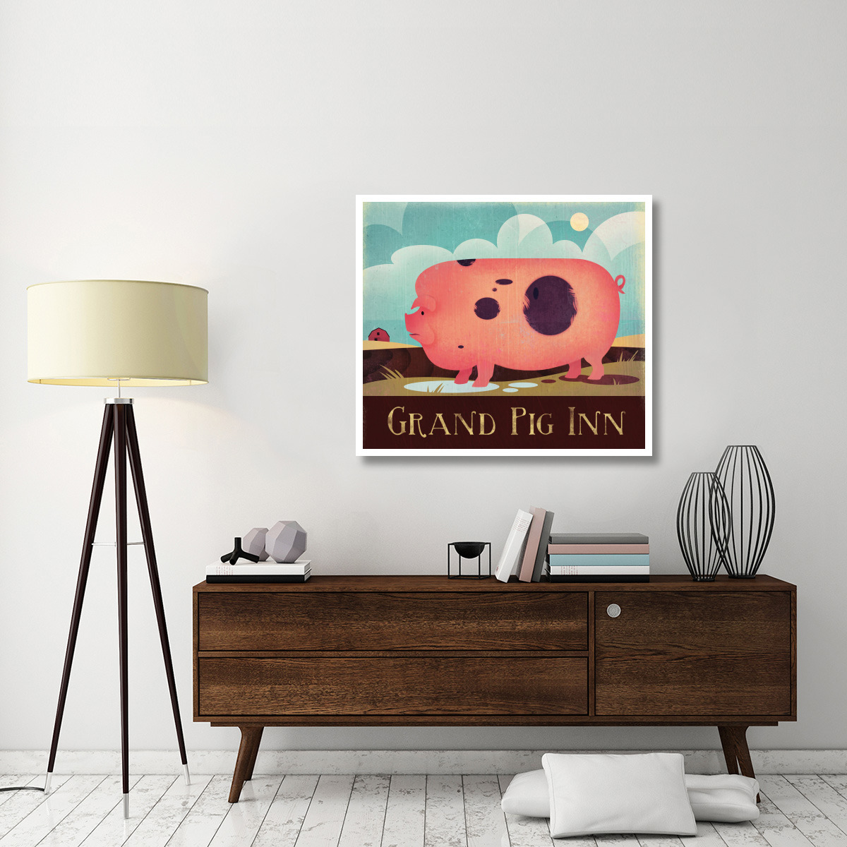 Grand Pig Inn -Paper Art-42&quotx37.2"