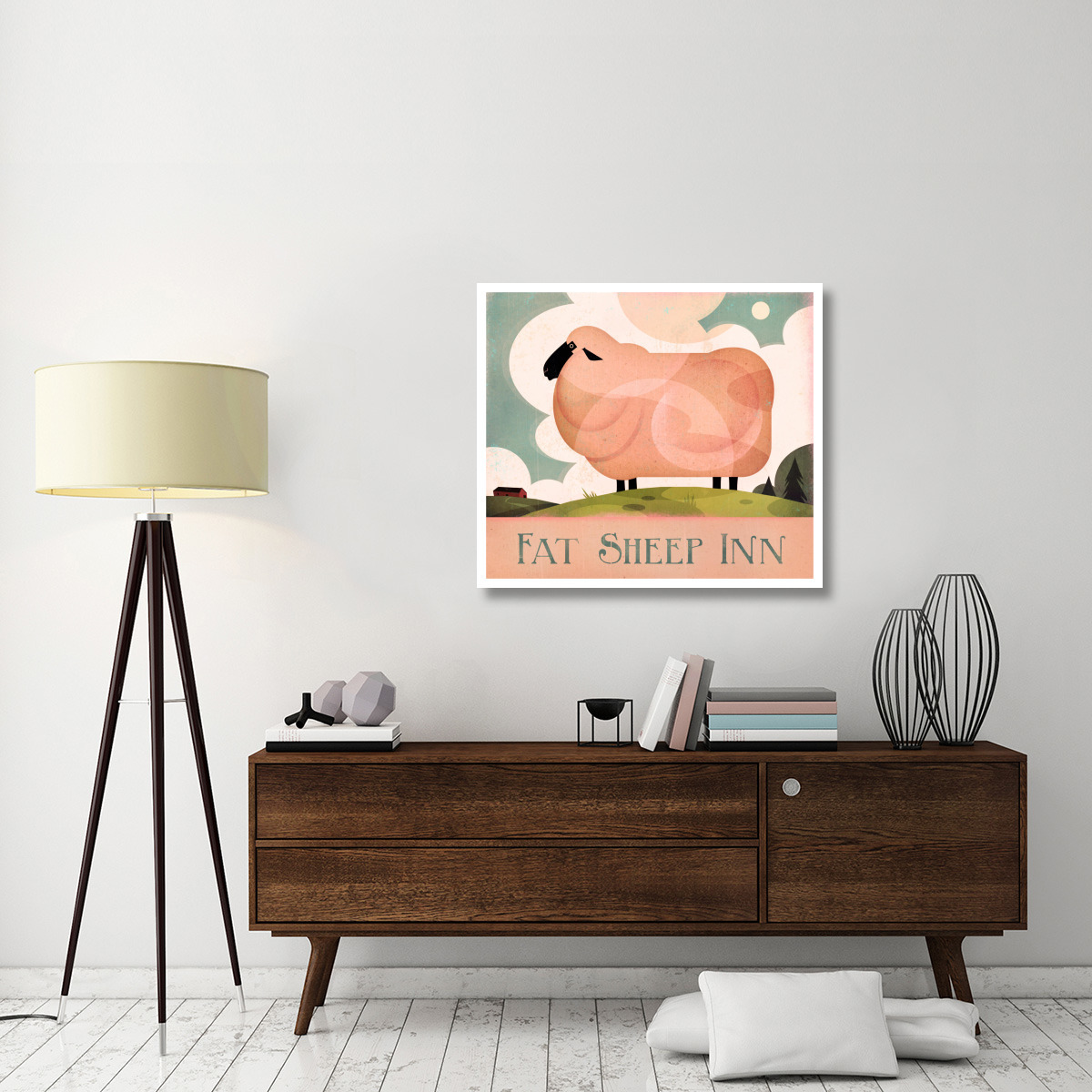 Fat Sheep Inn -Paper Art-38&quotx33.68"