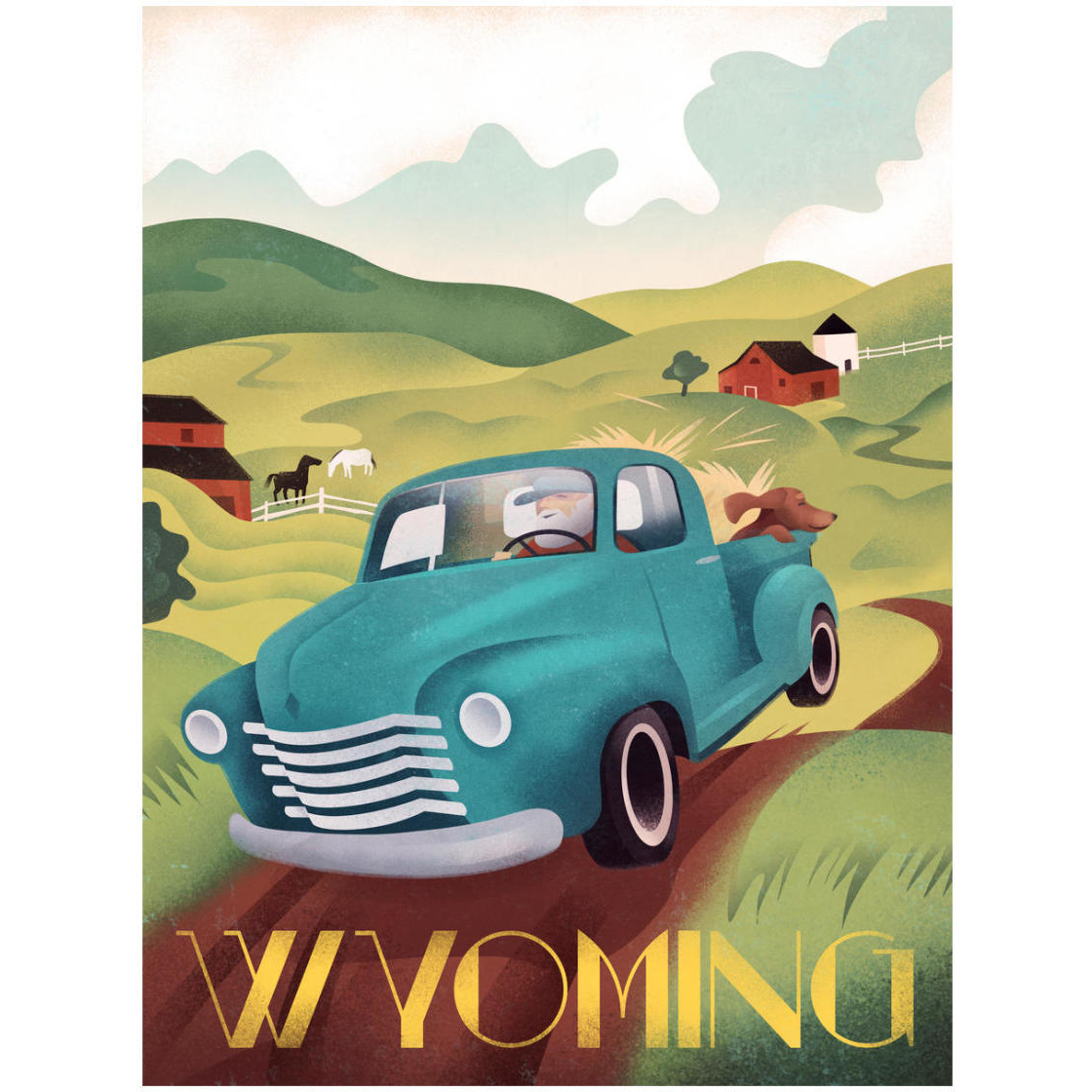 Wyoming -Paper Art-20&quotx26"