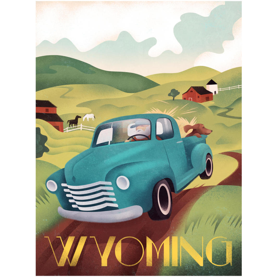 Wyoming -Paper Art-32&quotx42"