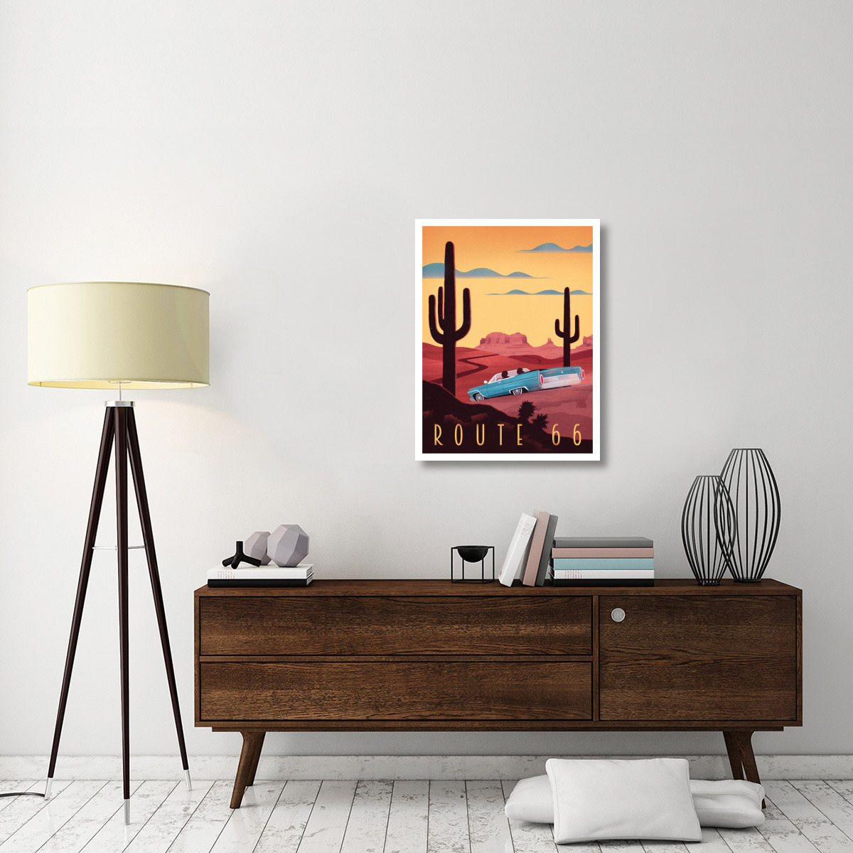 Route 66 -Paper Art-26&quotx34"