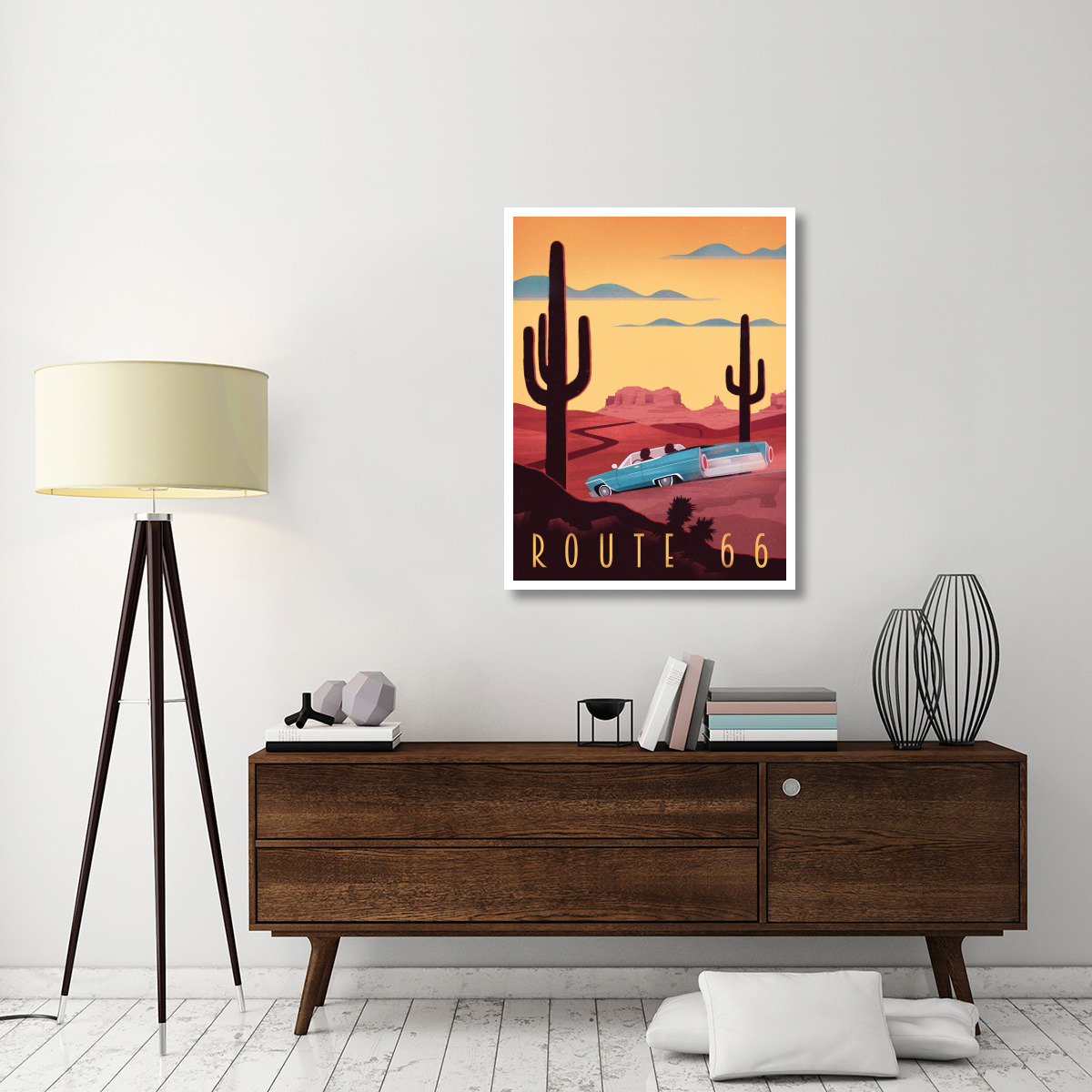 Route 66 -Paper Art-32&quotx42"