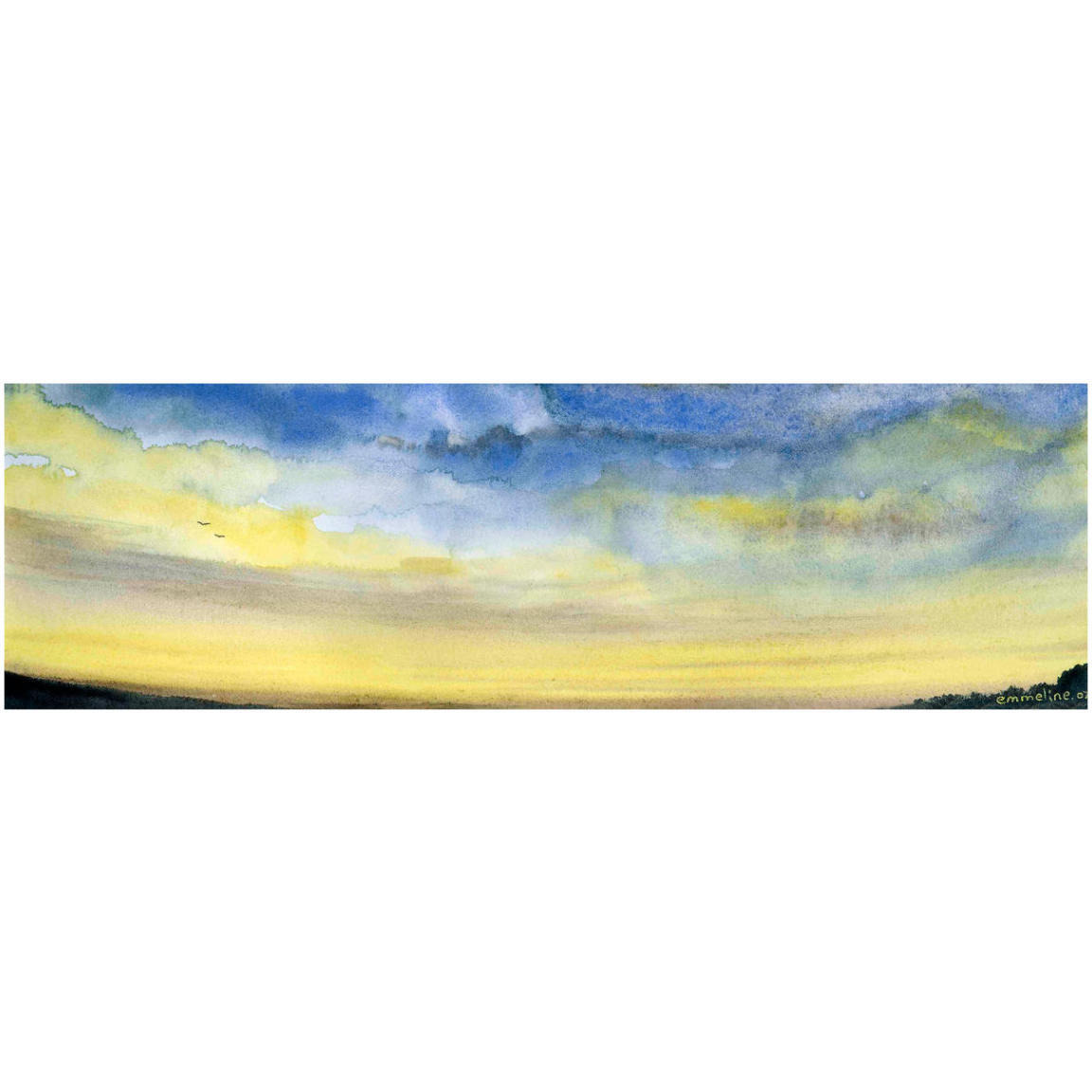 Big Sky 3 -Paper Art-42&quotx14"