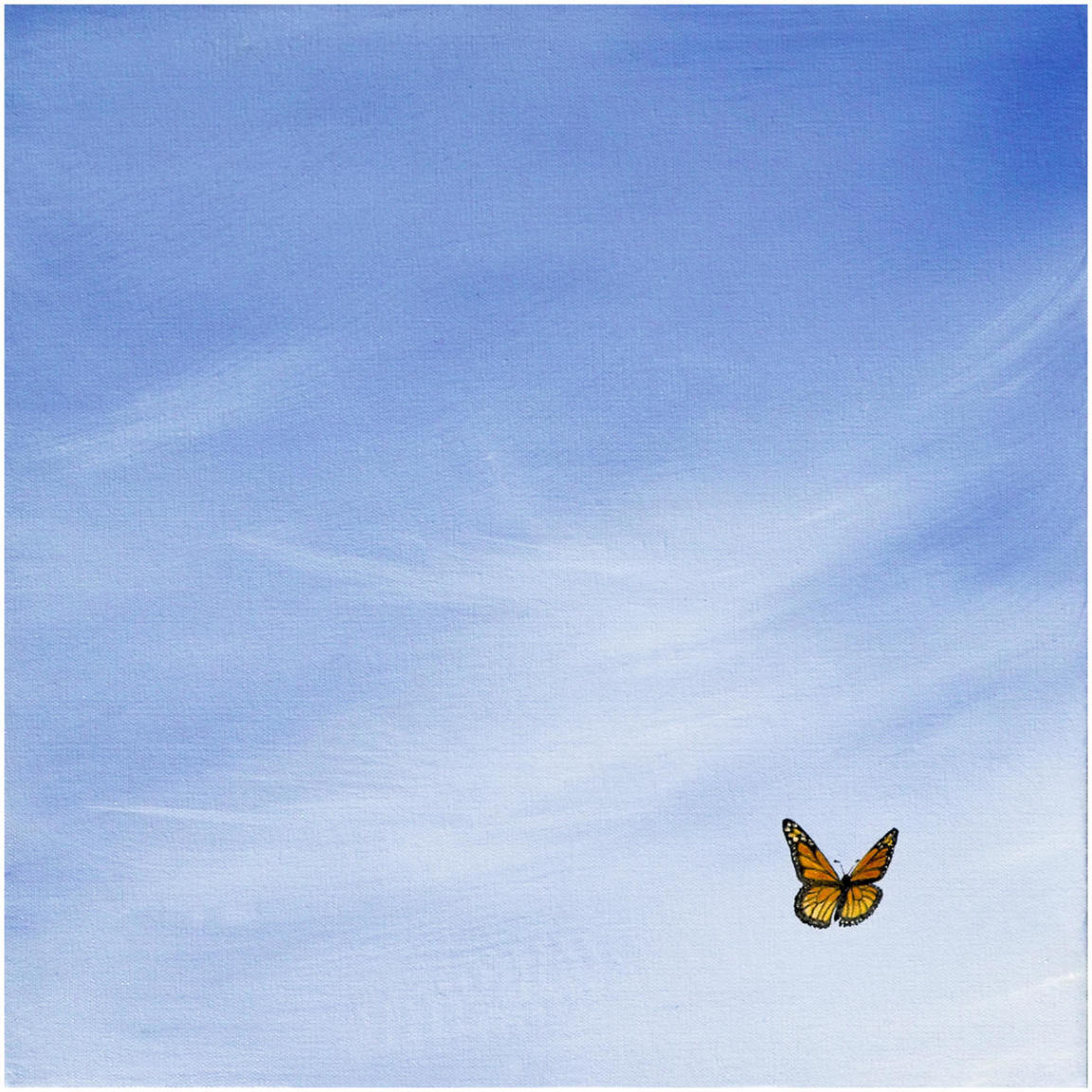 Big Sky Square Butterfly -Paper Art-42&quotx42"