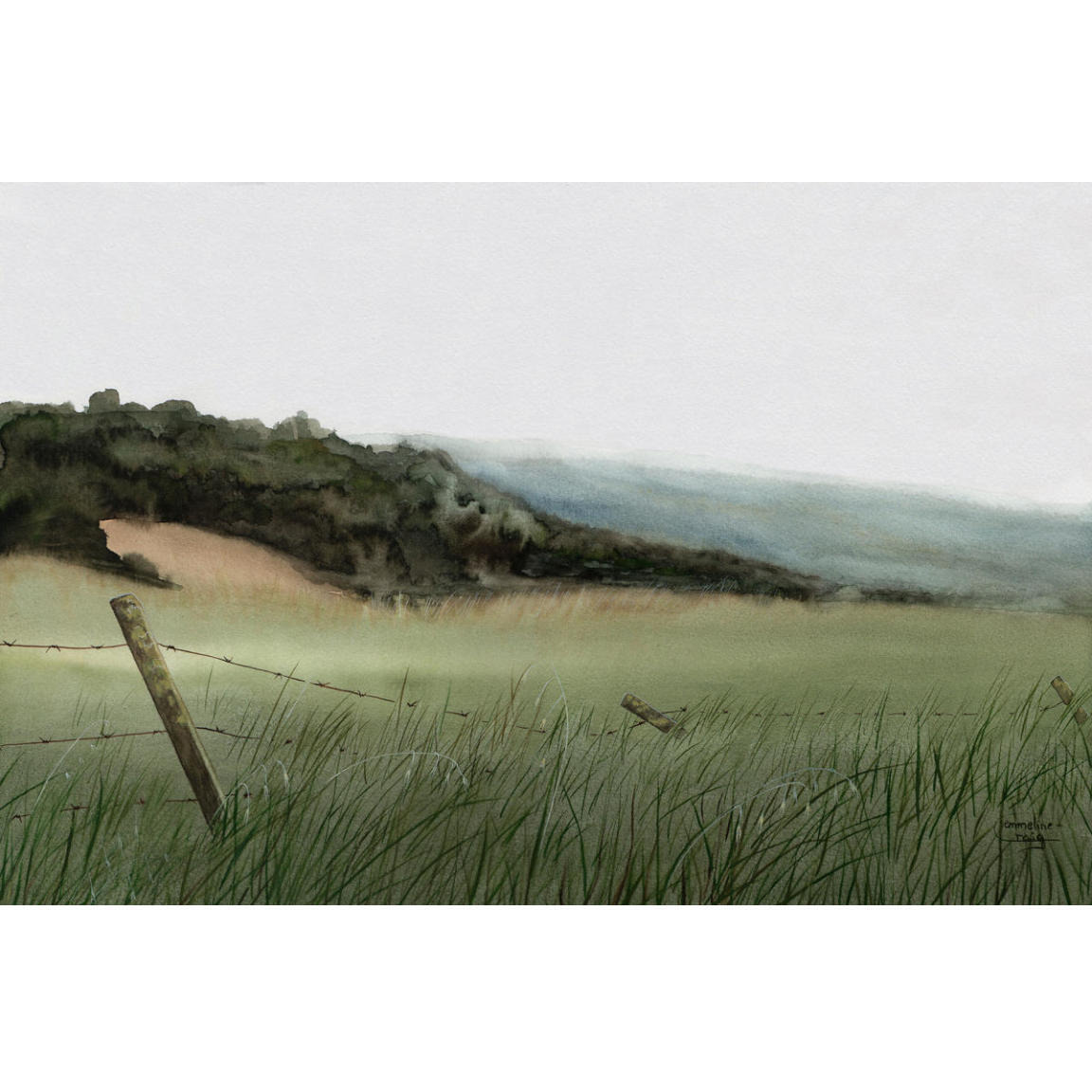 Fallen Fence -Paper Art-50&quotx34"