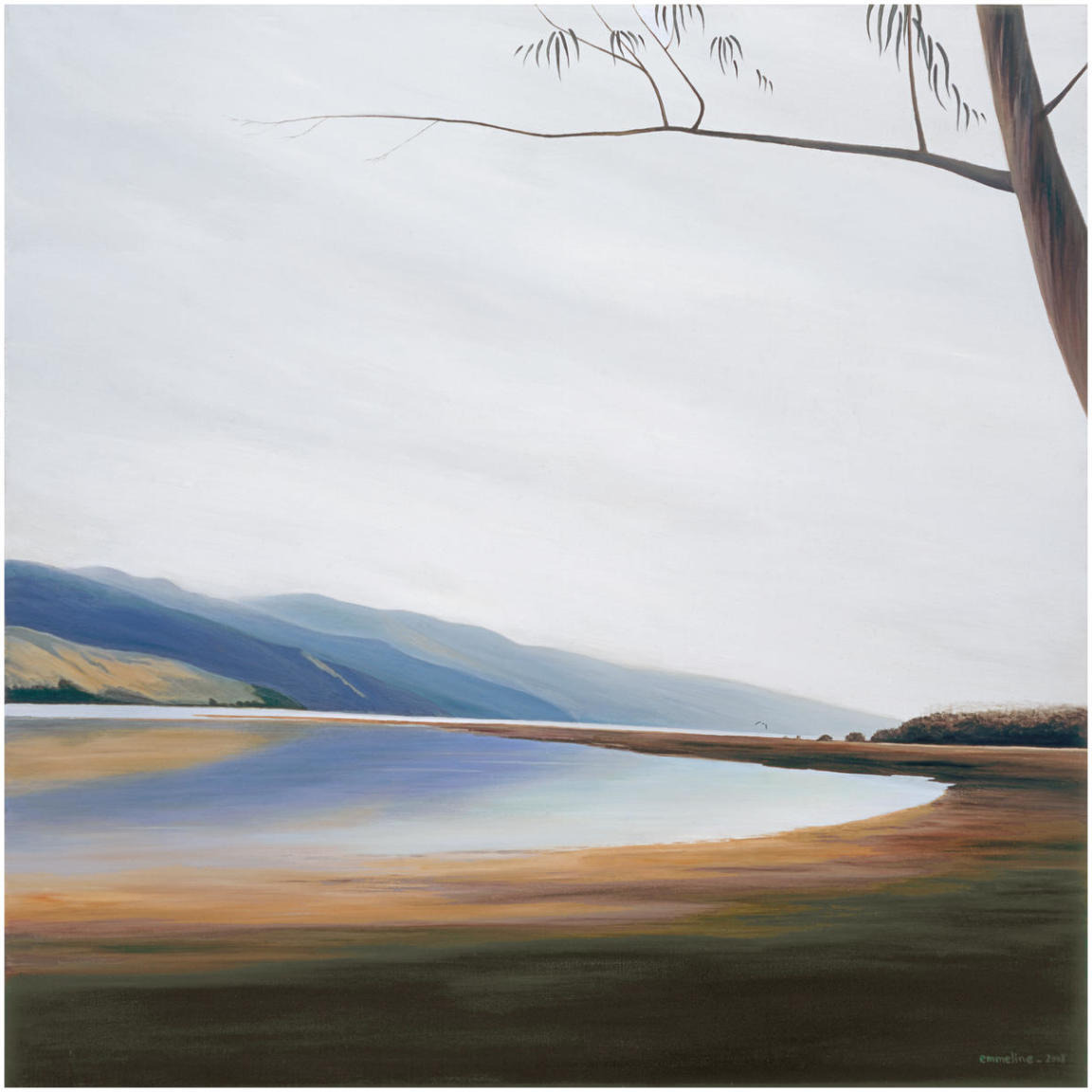 Lagoon Reflections -Paper Art-42&quotx42"