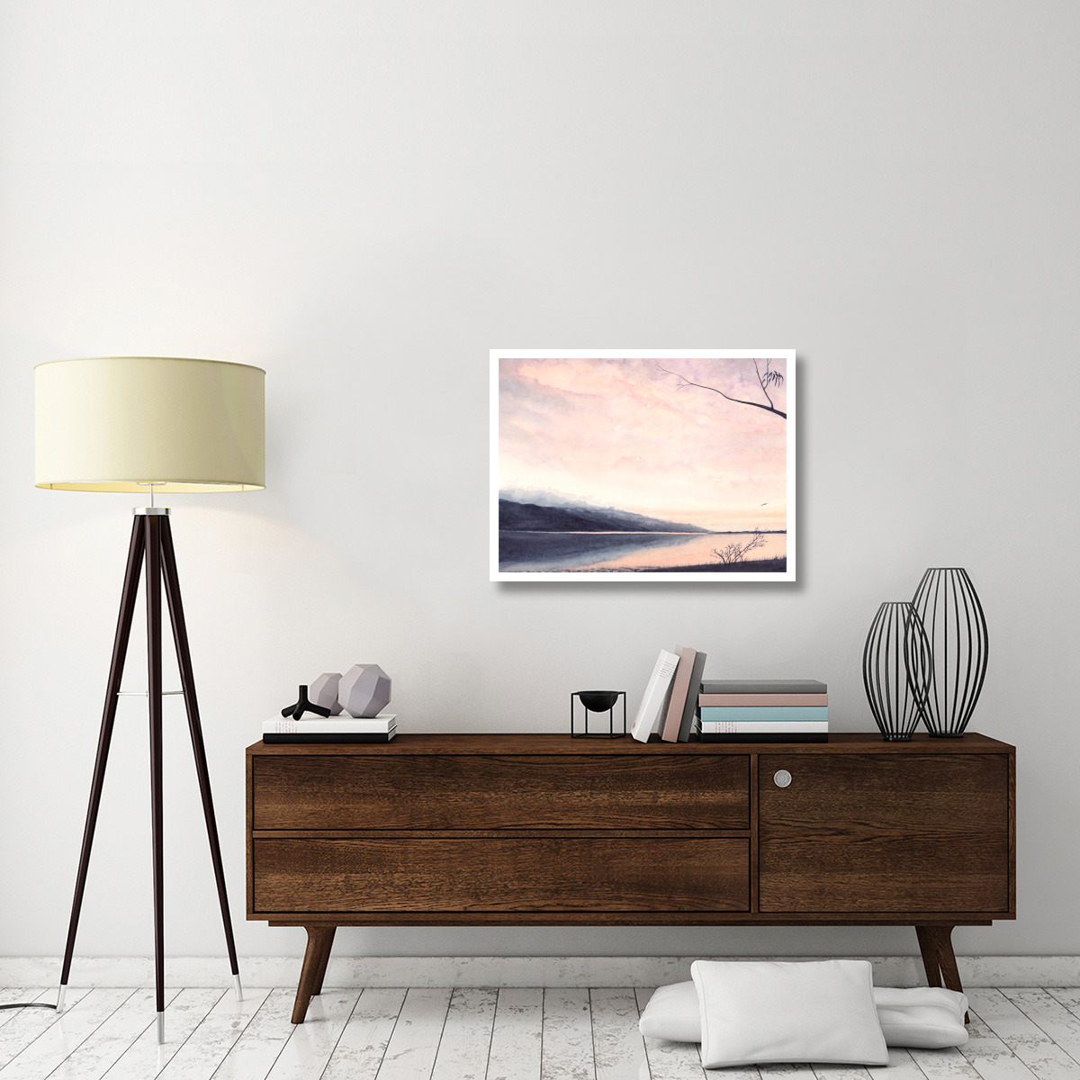 Morning Glory on Bolinas Lagoon -Paper Art-34&quotx26"