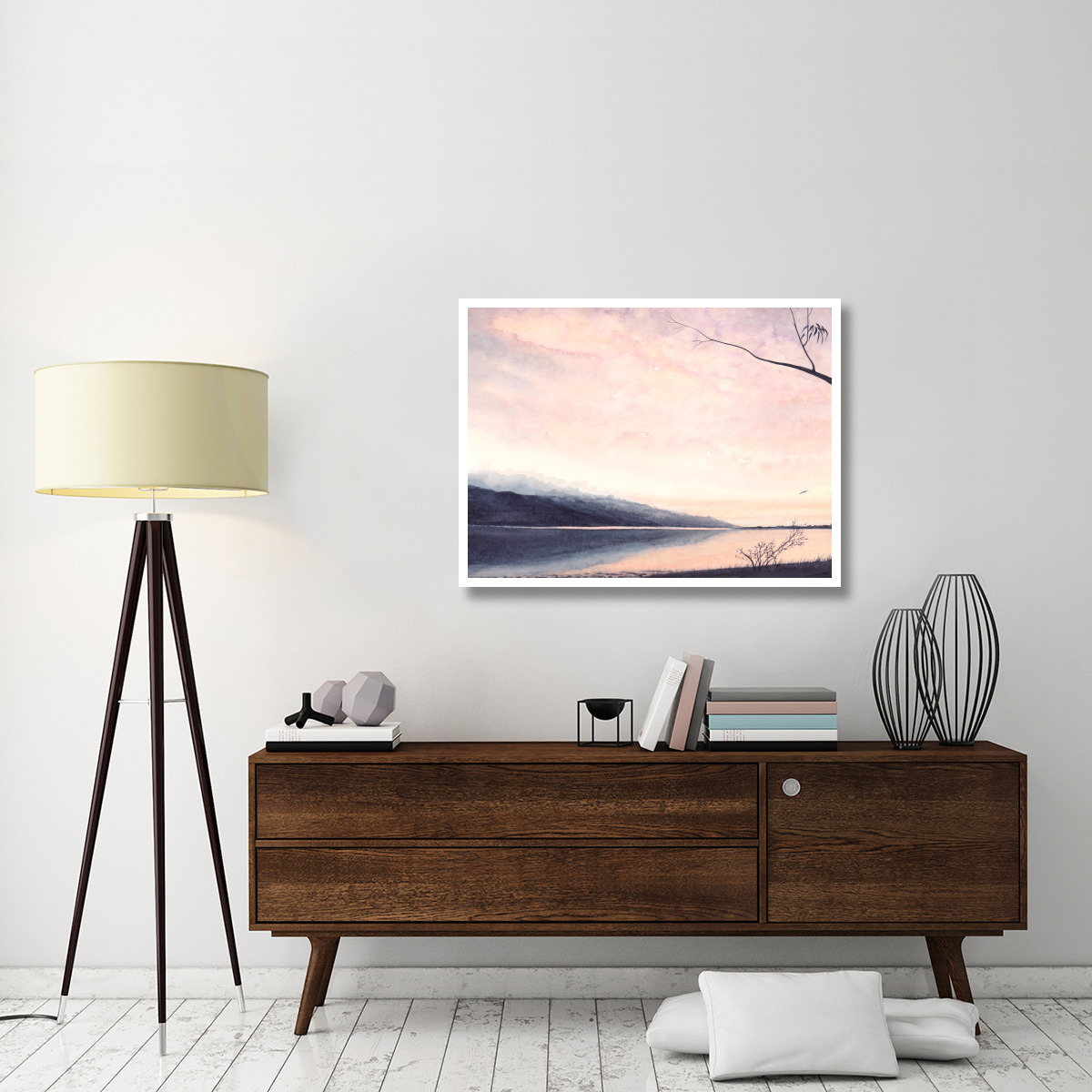 Morning Glory on Bolinas Lagoon -Paper Art-42&quotx32"