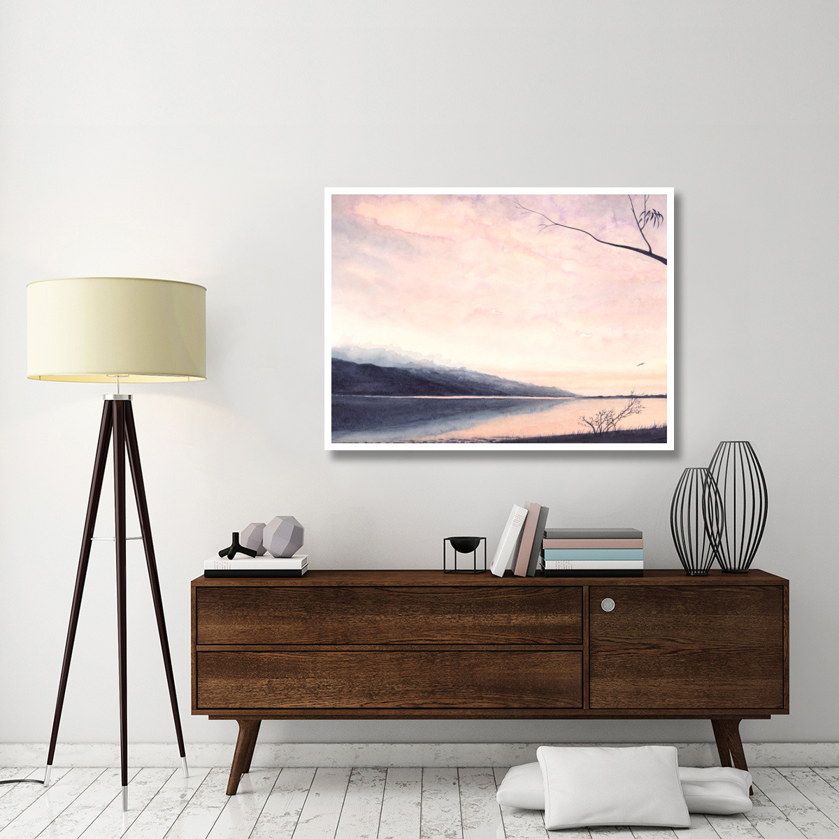 Morning Glory on Bolinas Lagoon -Paper Art-50&quotx38"