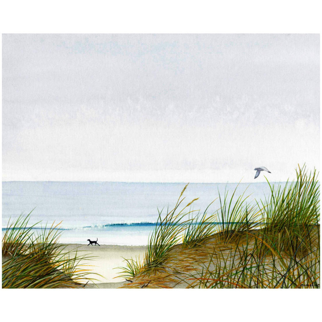 On the Beach -Paper Art-22&quotx18"