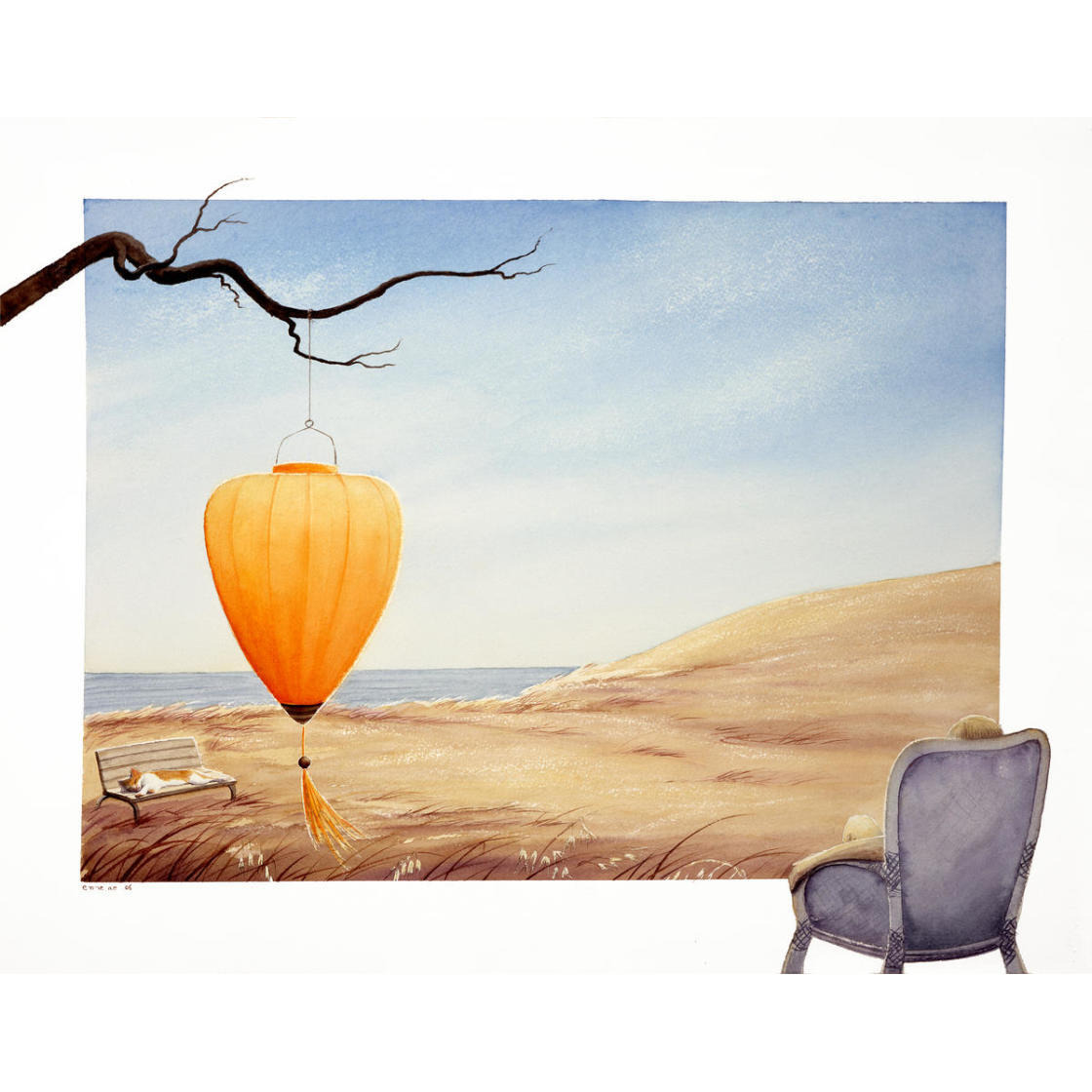 Peace and Quiet -Paper Art-30&quotx24"